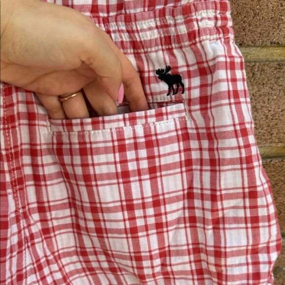 Abercrombie & Fitch Red Plaid Romper With Pockets Size S - Picture 8 of 10